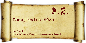 Manojlovics Róza névjegykártya