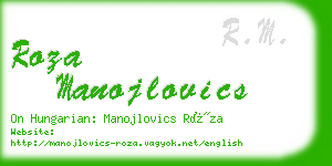 roza manojlovics business card